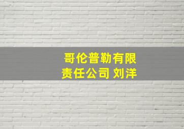 哥伦普勒有限责任公司 刘洋